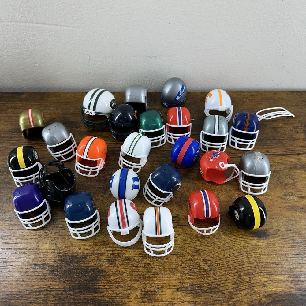 Vintage Mini Football Helmet Lot NFL College Gumball Machine Toys Assorted 24pc